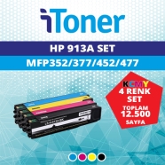 İTONER TMP-HP913A-SET HP PageWide 913A KCMY 125...