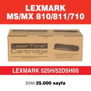 ASCONN AP-MS810 LEXMARK MS810/52D5H00/525H 25000 Sayfa SİYAH MUADIL Lazer Yaz...