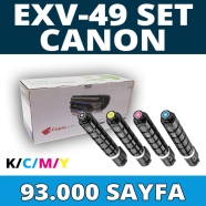 KOPYA COPIA YM-CEXV49-SET CANON CEXV49-SET 93000 Sayfa 4 RENK ( MAVİ,SİYAH,SA...