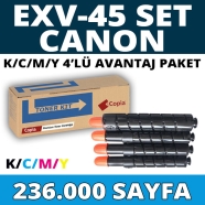 KOPYA COPIA YM-CEXV45-SET CANON CEXV-45 KCMY 236000 Sayfa 4 RENK ( MAVİ,SİYAH...