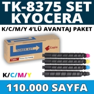KOPYA COPIA YM-TK8375-SET KYOCERA TK-8375 KCMY 110000 Sayfa 4 RENK ( MAVİ,SİY...