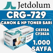 JETDOLUM JET-CRG729YL CANON CE312A/CF352A/CRG-729 1000 Sayfa SARI (YELLOW) MU...