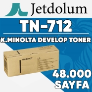 JETDOLUM JET-TN712 KONICA MINOLTA & DEVELOP TN-712 48000 Sayfa SİYAH MUADIL L...