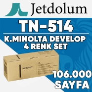 JETDOLUM JET-TN514-TAKIM KONICA MINOLTA & DEVELOP TN-514K/TN-514C/TN-514M/TN-...