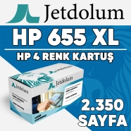 JETDOLUM JET-655XL-TAKIM HP 655 KCMY 2350 4 RENK ( MAVİ,SİYAH,SARI,KIRMIZI ) ...