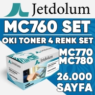 JETDOLUM JET-MC760-TAKIM OKI MC760/MC770/MC780 KCMY 26000 Sayfa 4 RENK ( MAVİ...