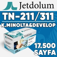 JETDOLUM JET-TN311 KONICA MINOLTA & DEVELOP TN-211/TN-311 17500 Sayfa SİYAH M...