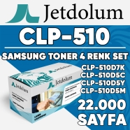 JETDOLUM JET-CLP510-TAKIM SAMSUNG CLP-510D7K/CLP-510D5C/CLP-510D5Y/CLP-510D5M...