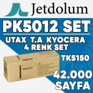 JETDOLUM JET-PK5012-TAKIM UTAX TRIUMPH ADLER PK-5012/TK-5150 KCMY 42000 Sayfa...