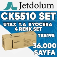 JETDOLUM JET-CK5510-TAKIM UTAX TRIUMPH ADLER CK-5510/TK-5195 KCMY 42000 Sayfa...