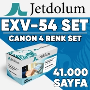 JETDOLUM JET-CEXV54-TAKIM CANON C-EXV54 KCMY 41000 Sayfa 4 RENK ( MAVİ,SİYAH,...