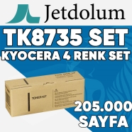 JETDOLUM JET-TK8735-TAKIM KYOCERA TK-8735 KCMY 32000 Sayfa 4 RENK ( MAVİ,SİYA...