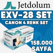JETDOLUM JET-CEXV28-TAKIM CANON C-EXV28 KCMY 158000 Sayfa 4 RENK ( MAVİ,SİYAH...