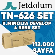 JETDOLUM JET-TN626-TAKIM KONICA MINOLTA & DEVELOP TN-626 KCMY 112000 Sayfa 4 ...