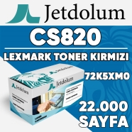 JETDOLUM JET-72K5XM0 LEXMARK CS820-72K5XM0 22000 Sayfa KIRMIZI (MAGENTA) MUAD...