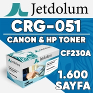 JETDOLUM JET-CRG051 CANON CF230A/CRG-051 1600 Sayfa SİYAH MUADIL Lazer Yazıcı...