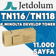 JETDOLUM JET-TN116 KONICA MINOLTA & DEVELOP TN-116/TN-118 11000 Sayfa SİYAH M...