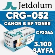 JETDOLUM JET-CRG052 CANON CRG-052/CF226A 3100 Sayfa SİYAH MUADIL Lazer Yazıcı...