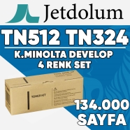 JETDOLUM JET-TN324-TAKIM KONICA MINOLTA & DEVELOP TN512K/TN512C/TN512M/TN512Y...