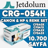 JETDOLUM JET-054H-TAKIM CANON 054H/CF540X/CF541X/CF542X/CF543X KCMY 10700 Say...