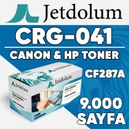 JETDOLUM JET-CRG041 CANON CRG041/CF287A 9000 Sayfa SİYAH MUADIL Lazer Yazıcıl...