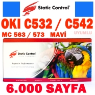 STATIC CONTROL 002-07SCC532MEA OKI 0532 46490631 6000 Sayfa MAVİ (CYAN) MUADI...