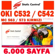 STATIC CONTROL 002-07SMC532MEA OKI 0532 46490630 6000 Sayfa KIRMIZI (MAGENTA)...
