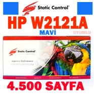 STATIC CONTROL 002-01-S2121A HP 212A W2121A 4500 Sayfa MAVİ (CYAN) MUADIL Laz...