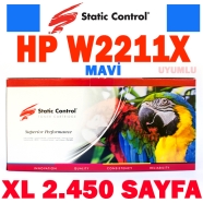 STATIC CONTROL 002-01-S2211X HP 207X W2211X 2450 Sayfa MAVİ (CYAN) MUADIL Laz...