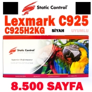 STATIC CONTROL RC2LC925KWB Lexmark C925H2KG 0925 Siyah 8500 Sayfa SİYAH MUADI...
