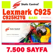 STATIC CONTROL RC2LC925YWB Lexnnark C925H2YG 0925 Sarı 7500 Sayfa SARI (YELLO...