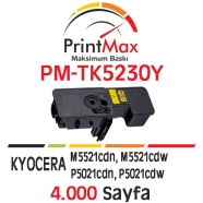 PRINTMAX PM-TK5230Y PM-TK5230Y 4000 Sayfa SARI (YELLOW) MUADIL Lazer Yazıcıla...