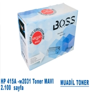 B.O.S.S. BOSS_04 HP415A 2100 Sayfa MAVİ (CYAN) MUADIL Lazer Yazıcılar / Faks ...