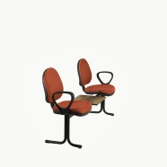 AS ÇELİK OFİS SEKRETER SKR-BNK-002 İkili Bank Tipi Sandalye