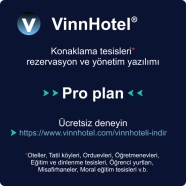 VINNHOTEL VPRO2052 Pro Plan (Konaklama Tesisi Rezervasyon ve Yönetim Yazılımı...