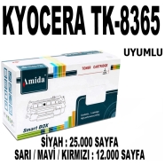 AMIDA P-KTK8365 BK/C/Y/M KYOCERA TK8365 BK/C/Y/M 61000 Sayfa 4 RENK ( MAVİ,Sİ...