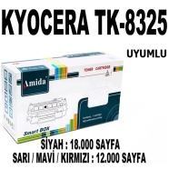 AMIDA P-KTK8325 BK/C/Y/M KYOCERA TK8325 BK/C/Y/M 54000 Sayfa 4 RENK ( MAVİ,Sİ...