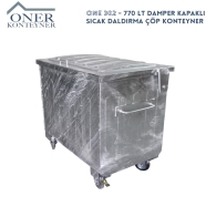 ONER KONTEYNER ONE-302 ONE-302 770 lt SICAK DALDIRMA GALVANİZ KAPLAMA Çöp Kon...