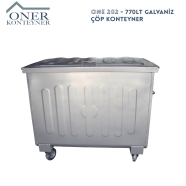 ONER KONTEYNER ONE-203 ONE-203 770 lt ELEKTRO GALVANİZ KAPLAMA Çöp Konteyneri