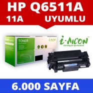 I-AICON C-Q6511A HP Q6511A 6000 Sayfa BLACK MUADIL Lazer Yazıcılar / Faks Mak...