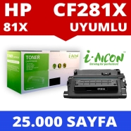 I-AICON C-CF281X HP CF281X 25000 Sayfa BLACK MUADIL Lazer Yazıcılar / Faks Ma...