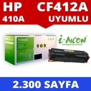 I-AICON C-CF412A HP CF412A 2300 Sayfa YELLOW MUADIL Lazer Yazıcılar / Faks Ma...