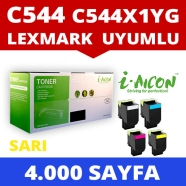 I-AICON C-C544X1YG LEXMARK C544X1YG 4000 Sayfa RENKLİ MUADIL Lazer Yazıcılar ...