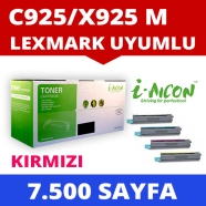I-AICON C-C925/X925M LEXMARK C925H2MG/X925H2MG 7500 Sayfa RENKLİ MUADIL Lazer...