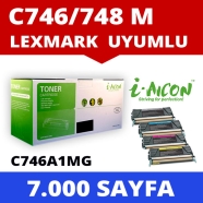 I-AICON C-C746/C748M LEXMARK C746H1MG 7000 Sayfa RENKLİ MUADIL Lazer Yazıcıla...
