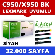 I-AICON C-C950/X950K LEXMARK C950/X950 C950X2KG X950X2KG BK 32K 32000 Sayfa S...