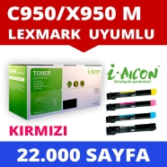 I-AICON C-C950/X950M LEXMARK C950X2MG/X950X2MG 22000 Sayfa RENKLİ MUADIL Laze...