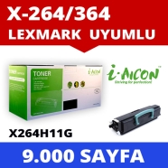I-AICON C-X264H11G LEXMARK X264H11G 9000 Sayfa SİYAH-BEYAZ MUADIL Lazer Yazıc...