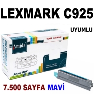 AMIDA P-LMC925TC Lexmark C925C 7500 Sayfa CYAN MUADIL Lazer Yazıcılar / Faks ...