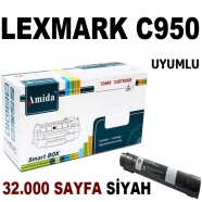 AMIDA P-LMC950BK Lexmark C950BK 32000 Sayfa BLACK MUADIL Lazer Yazıcılar / Fa...
